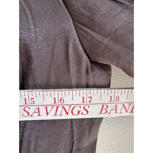 Chicos Women’s Brown Metallic Jacket Full Zip Faux Fur Neck Size Small 0 - Picture 9 of 11